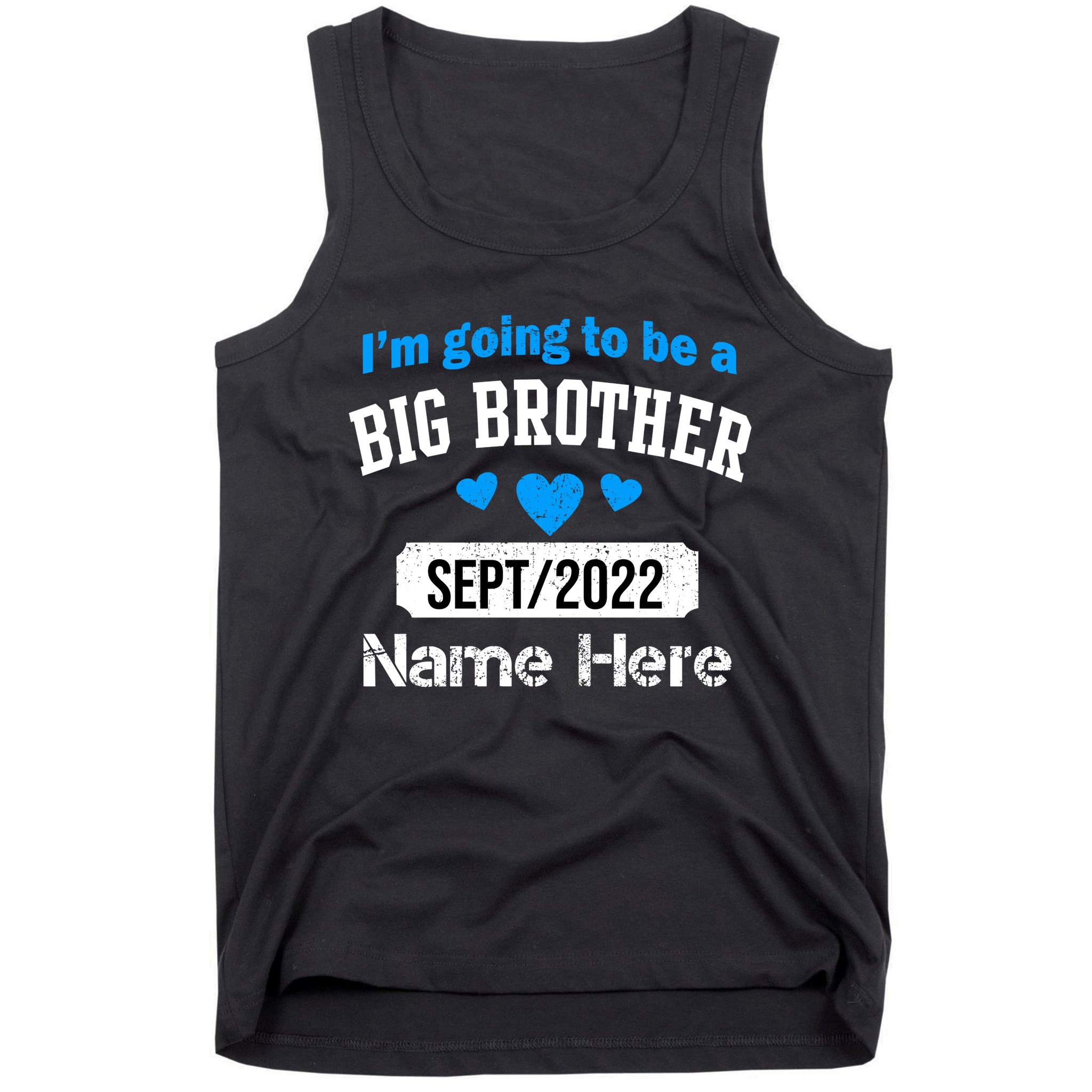 Personalize Big Brother Custom Date And Name Tank Top