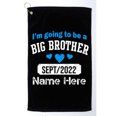 Personalize Big Brother Custom Date And Name Platinum Collection Golf Towel