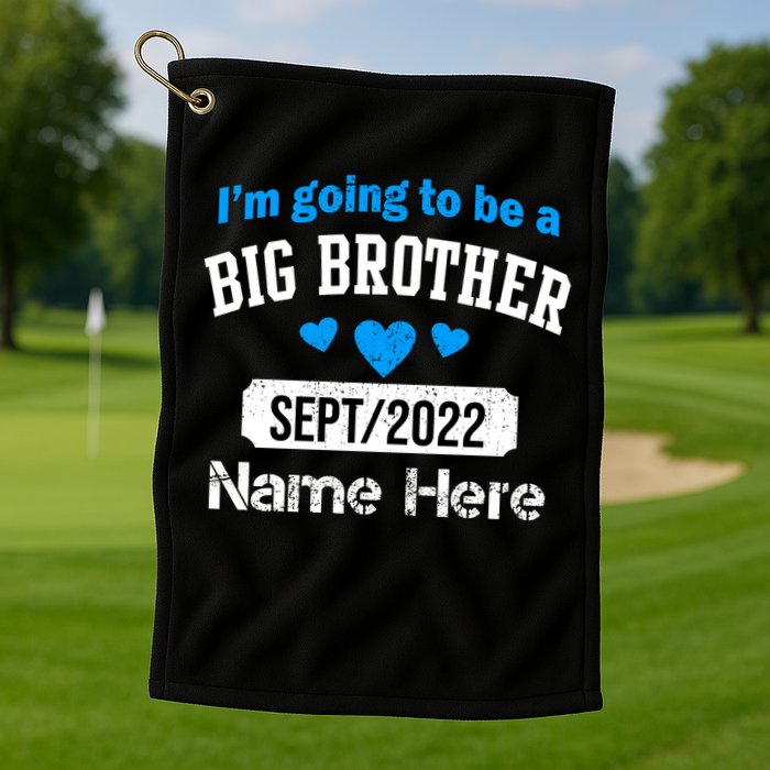 Personalize Big Brother Custom Date And Name Golf Towel