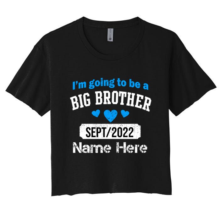 Personalize Big Brother Custom Date And Name Crop Top