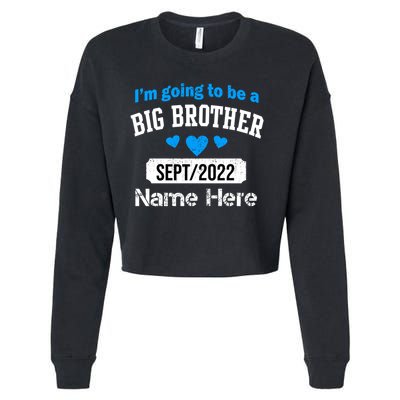 Personalize Big Brother Custom Date And Name Cropped Pullover Crew