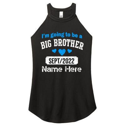 Personalize Big Brother Custom Date And Name Women's Perfect Tri Rocker Tank