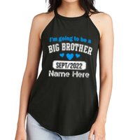 Personalize Big Brother Custom Date And Name Women's Perfect Tri Rocker Tank