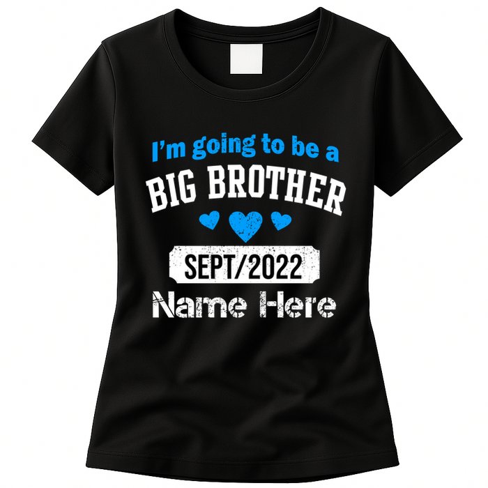 Personalize Big Brother Custom Date And Name Womens T-Shirt
