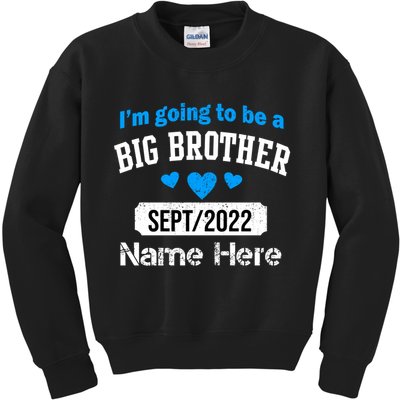 Personalize Big Brother Custom Date And Name Kids Sweatshirt