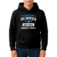 Personalize Big Brother Custom Date And Name Kids Hoodie
