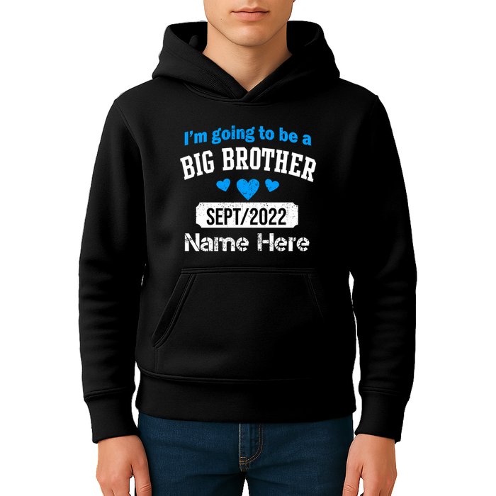 Personalize Big Brother Custom Date And Name Kids Hoodie