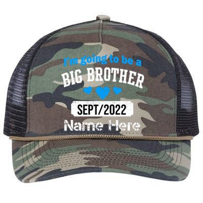 Personalize Big Brother Custom Date And Name Retro Rope Trucker Hat Cap