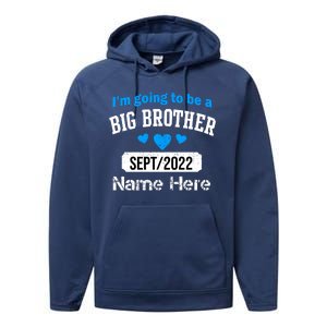 Personalize Big Brother Custom Date And Name Performance Fleece Hoodie