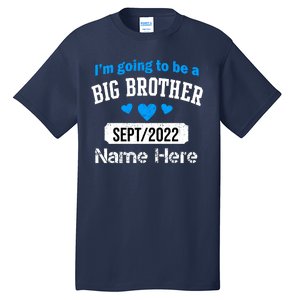 Personalize Big Brother Custom Date And Name Tall T-Shirt