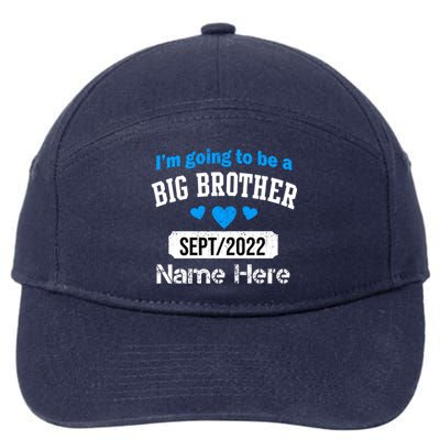 Personalize Big Brother Custom Date And Name 7-Panel Snapback Hat