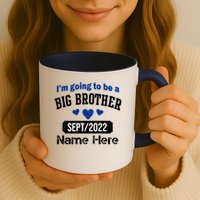 Personalize Big Brother Custom Date And Name Mug