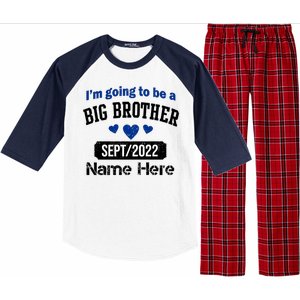 Personalize Big Brother Custom Date And Name Raglan Sleeve Pajama Set