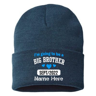 Personalize Big Brother Custom Date And Name Sustainable Knit Beanie