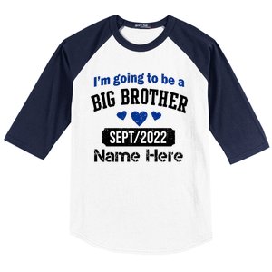 Personalize Big Brother Custom Date And Name Baseball Sleeve Shirt