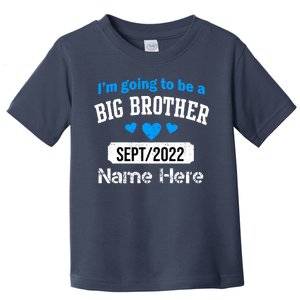 Personalize Big Brother Custom Date And Name Toddler T-Shirt