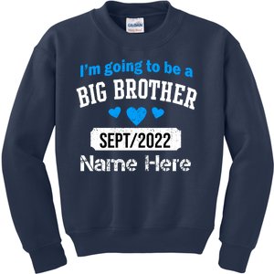 Personalize Big Brother Custom Date And Name Kids Sweatshirt