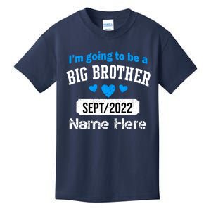 Personalize Big Brother Custom Date And Name Kids T-Shirt