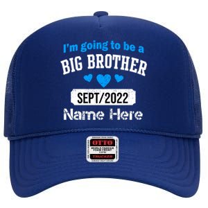 Personalize Big Brother Custom Date And Name High Crown Mesh Back Trucker Hat