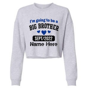 Personalize Big Brother Custom Date And Name Cropped Pullover Crew