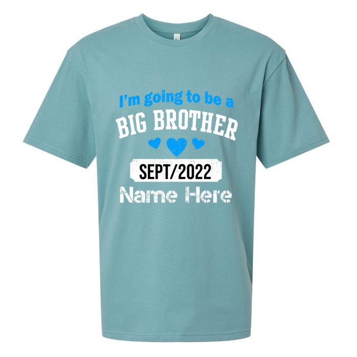 Personalize Big Brother Custom Date And Name Sueded Cloud Jersey T-Shirt