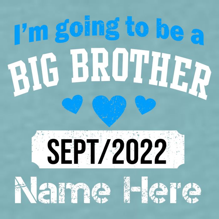Personalize Big Brother Custom Date And Name Sueded Cloud Jersey T-Shirt