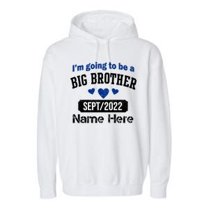 Personalize Big Brother Custom Date And Name Garment-Dyed Fleece Hoodie