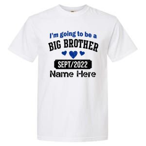 Personalize Big Brother Custom Date And Name Garment-Dyed Heavyweight T-Shirt