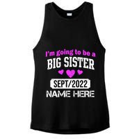 Personalize Big Sister Est Custom Year And Name  Ladies PosiCharge Tri-Blend Wicking Tank