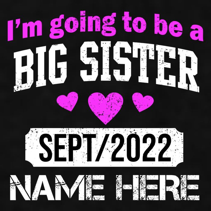 Personalize Big Sister Est Custom Year And Name  Ladies PosiCharge Tri-Blend Wicking Tank