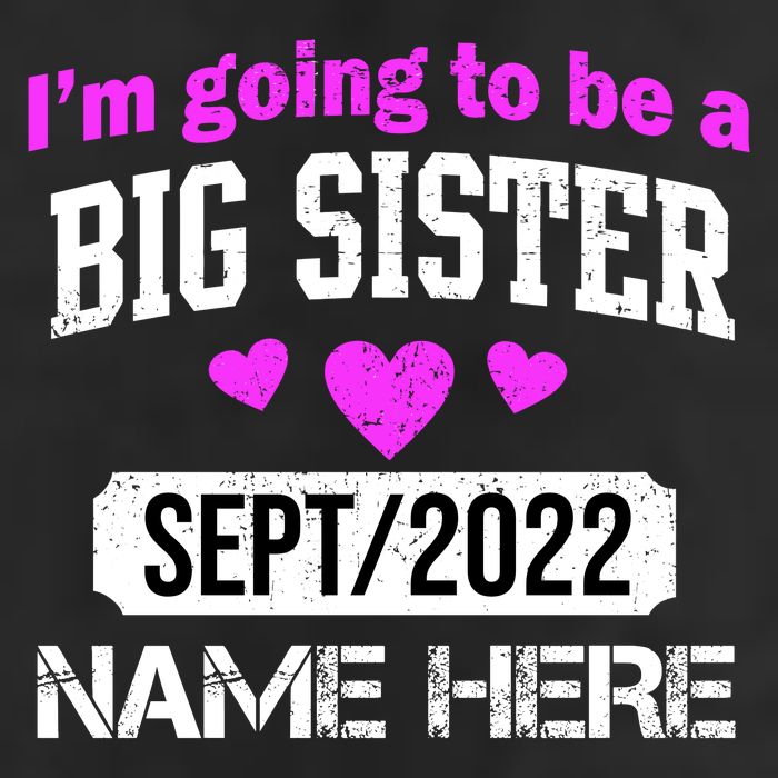 Personalize Big Sister Est Custom Year And Name  Garment-Dyed Fleece Hoodie