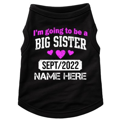 Personalize Big Sister Est Custom Year And Name  Doggie Tank