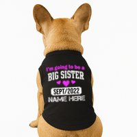 Personalize Big Sister Est Custom Year And Name  Doggie Tank