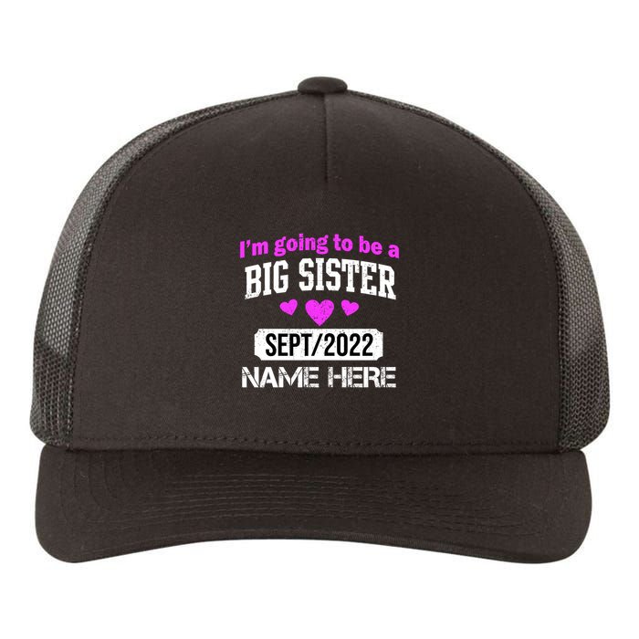 Personalize Big Sister Est Custom Year And Name  Yupoong Adult 5-Panel Trucker Hat