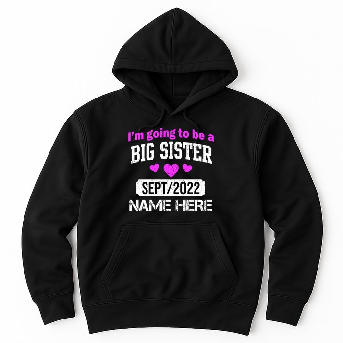 Personalize Big Sister Est Custom Year And Name  Hoodie