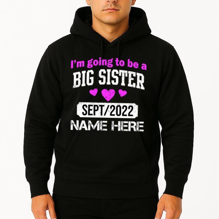 Personalize Big Sister Est Custom Year And Name  Hoodie