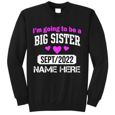 Personalize Big Sister Est Custom Year And Name  Sweatshirt