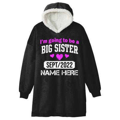 Personalize Big Sister Est Custom Year And Name  Hooded Wearable Blanket