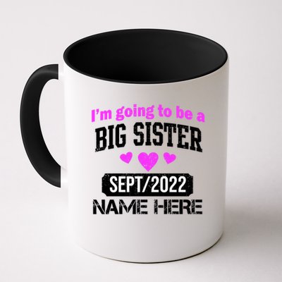 Personalize Big Sister Est Custom Year And Name  Mug