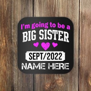 Personalize Big Sister Est Custom Year And Name  Coaster