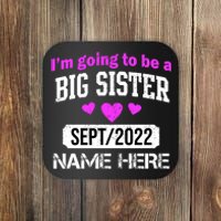 Personalize Big Sister Est Custom Year And Name  Coaster