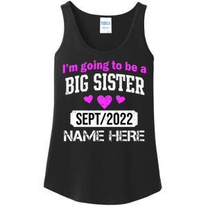 Personalize Big Sister Est Custom Year And Name  Ladies Essential Tank