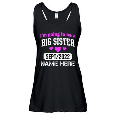Personalize Big Sister Est Custom Year And Name  Ladies Essential Flowy Tank