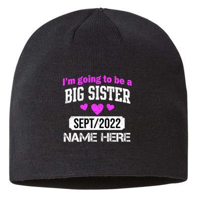 Personalize Big Sister Est Custom Year And Name  Sustainable Beanie