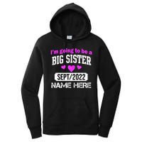 Personalize Big Sister Est Custom Year And Name  Women's Pullover Hoodie