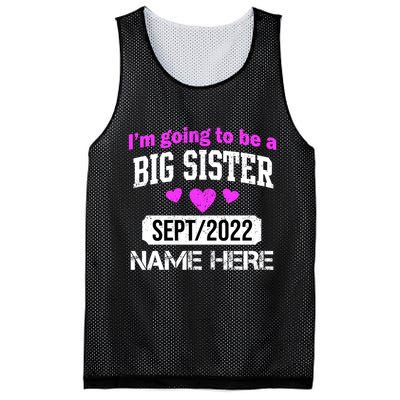 Personalize Big Sister Est Custom Year And Name  Mesh Reversible Basketball Jersey Tank