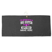 Personalize Big Sister Est Custom Year And Name  Large Microfiber Waffle Golf Towel