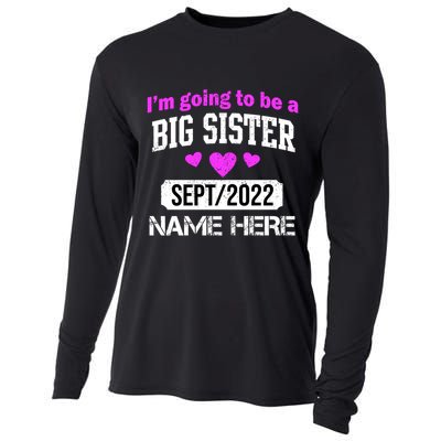 Personalize Big Sister Est Custom Year And Name  Cooling Performance Long Sleeve Crew
