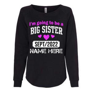 Personalize Big Sister Est Custom Year And Name  Womens California Wash Sweatshirt