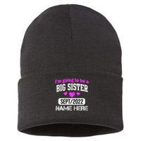 Personalize Big Sister Est Custom Year And Name  Sustainable Knit Beanie